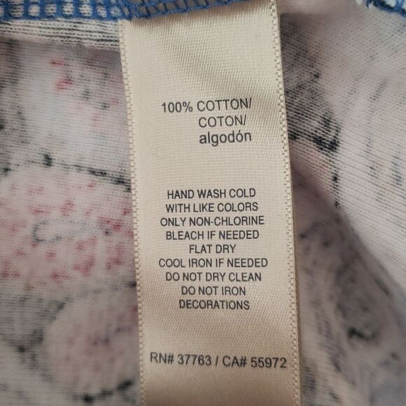 EUC Rafaella Pretty Multi-Colored Paisley Top V-Neck Grommet Embellishme… - Picture 5 of 7